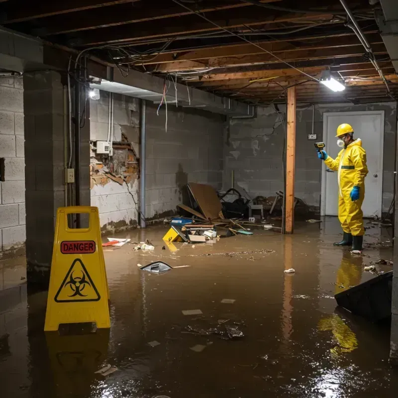 Flooded Basement Electrical Hazard in Bowling Green, OH Property